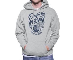 Divide & Conquer Daytona Speedway Derby Men's Hooded Sweatshirt - Heather Grey