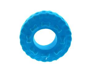 Dog Toy Velvet Tire 12cm Loud Blue Prestige Pets Squeaker Noise Interactive Play