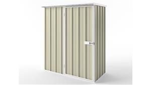 EasyShed S1508 Flat Roof Garden Shed - Smooth Cream