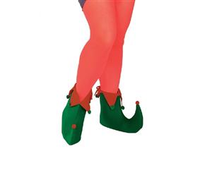 Elf Shoes Green Red Costume Accessory