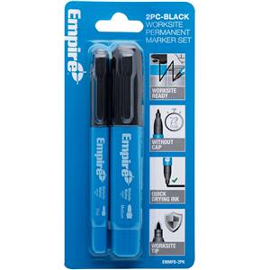 Empire Fine And Medium Black Worksite Marker Pack