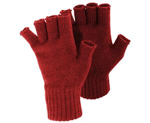 Floso Ladies/Womens Winter Fingerless Gloves (Red) - MG-32A