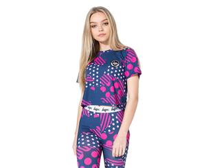 Hype Geo Camo Spot Kids Girls T-Shirt - Multi