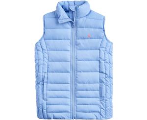 Joules Girls Croft Lightweight Pack Away Gilet Bodywarmer - Haze Blue