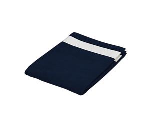 Kariban Contrast Stripe Velour Beach Towel (Navy) - PC2534