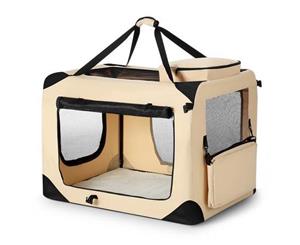 Large Portable Soft Crate For Dog Pet - Beige