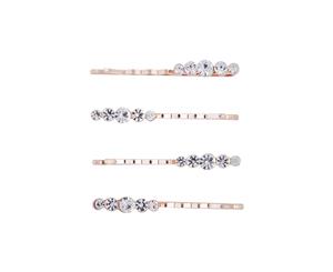 Lovisa Rose Gold Crystal Round Pink 4 Pack