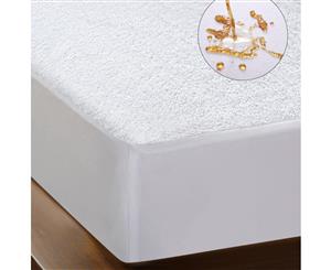 Luxury Terry Cotton Mattress Protector White