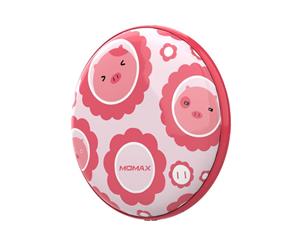 MOMAX iWarmer With External Battery Pack Heat Discloloration Edition - Pink Pig