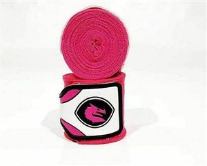 MORGAN Boxing Hand Wraps Mexico Elastic- 180Inch- 4M Long (Pair) - Fluro Pink 3x Pairs