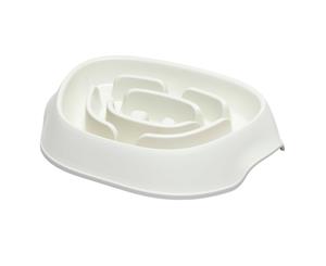 Moderna Slomo Slow Feeder Dog Bowl 950ml White