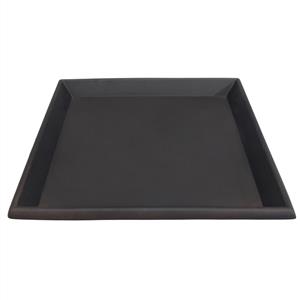 Northcote Pottery Brown 'Glazed Look' Square Saucer - 300mm