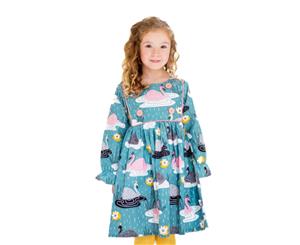 Oobi Girls' Sage Dress Teal Swan