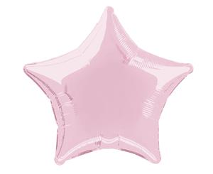 Pastel Pink star 50cm Foil Balloon Packaged