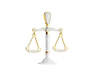 Premium Bling - 925 Sterling Silver Justitia Pendant gold - Gold