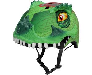 Raskullz T-Rex Awesome Green Bike Helmet Youth Small