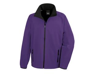 Result Mens Core Printable Softshell Jacket (Purple / Black) - RW3697