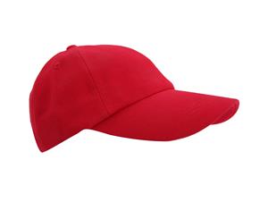 Result Unisex Low Profile Heavy Brushed Cotton Baseball Cap (Red) - BC961