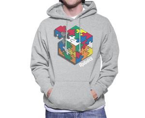 Rubik's Hashtag Playtime Men's Hooded Sweatshirt - Heather Grey