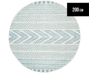 Rug Culture 200cm Mirage Modern Round Rug - Sky