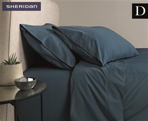 Sheridan 300TC Percale Double Bed Sheet Set - Petrol