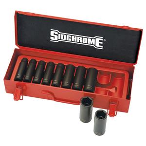 Sidchrome 10 Piece 1/2inch SD Metric Impact Socket Set