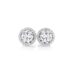 Silver Small CZ Interchangeable Earrings