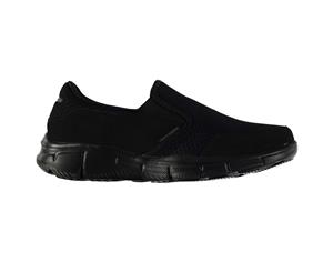 Skechers Mens Equaliz Per Shoes Slip On Trainers Casual Sneakers - Black/Black