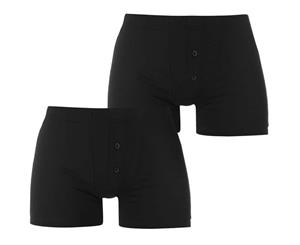 Slazenger Men 2 Pack Boxers Mens - Black/Black