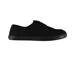 Slazenger Mens Canvas Pumps Lace Up Textured - Black