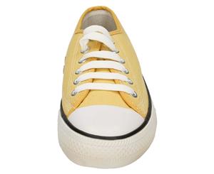 Spot On Childrens/Kids Low Cut Canvas Lace Up Shoes (Yellow) - KM560