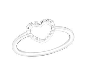 Sterling Silver Heart Midi Ring