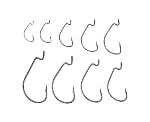 Swimerz 0/6 Wide Gape Worm Hook. Black Nickel. 2 Packs of 15