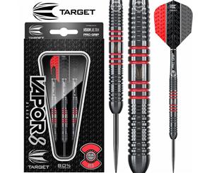 Target - Vapor 8 Black & Red Darts - Steel Tip - 80% Tungsten - 23g 25g