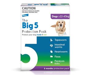 The Big 5 Protection Pack For 22kg - 45kg Dogs