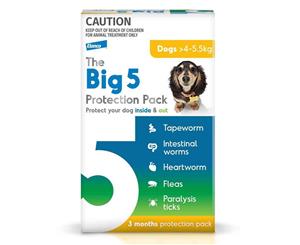 The Big 5 Protection Pack For 4kg - 5.5kg Dogs