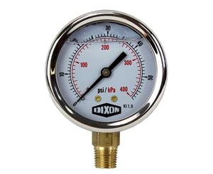 Water and Air Pressure Gauge New 1/4" Brass BSPT Thread 0 - 58psi / 400kpa