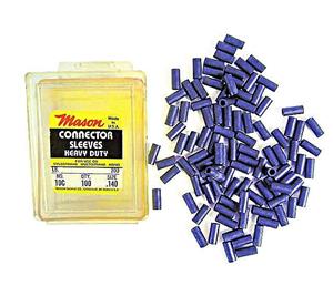 100 x Size 10 Mason Crimps - Crimping Connector Sleeves for Fishing Wire/Line