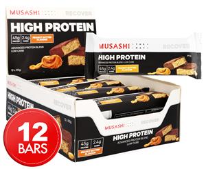 12 x Musashi High Protein Bar Peanut Butter 90g