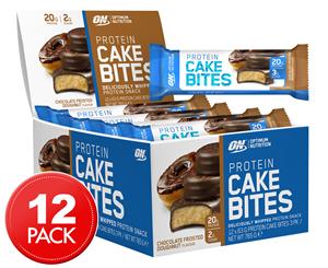 12 x Optimum Nutrition Protein Cake Bites Chocolate Frosted Doughnut 63g