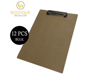 12x Wooden A4 Clipboard Hardboard Menu Clip