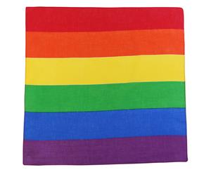 1pce Bandana 54x54cm Rainbow Flag Bandana Thick Stripes LGTBQI Friendly