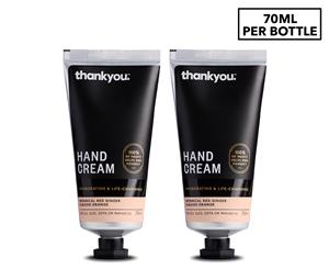 2 x Thankyou. Hand Cream Botanical Red Ginger & Blood Orange 70mL