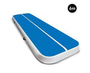 6m x 2m Airtrack Tumbling Mat Gymnastics Exercise Air Track Blue White