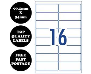 A4 Self Adhesive Address Labels Laser Inkjet Print Mailing Sticker [16 Per Page]