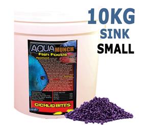 AQUAmunch Cichlid Bites Aquarium Aqua Fish Food Pellet Mini 10Kg 1.5MM Sinking