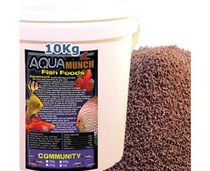 AQUAmunch Colour Advance Aquarium Pond Aqua Fish Food Sink Pellet Small 10KG