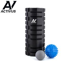 Activus Foam Roller & Acupressure Massage Balls Set w/ Bonus Gym Sack