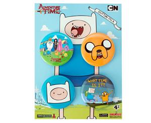 Adventure Time 4 Pack Button Set