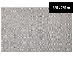 Amalia Scandinavia Flatweave Diamond 320x230cm Rug - Grey/White